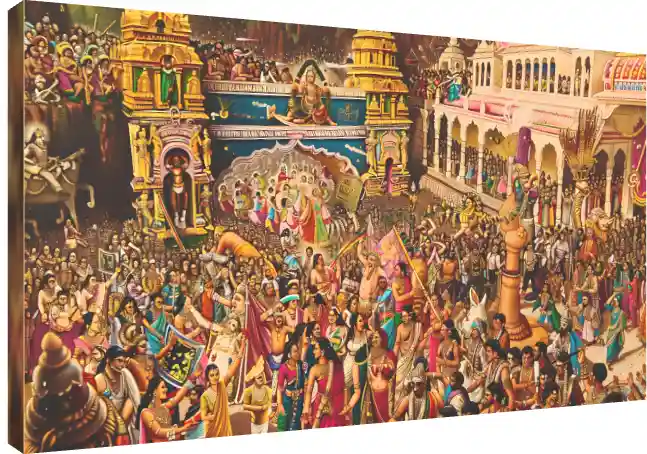 Grand Temple Festival Celebration Art | PrintPosters.in