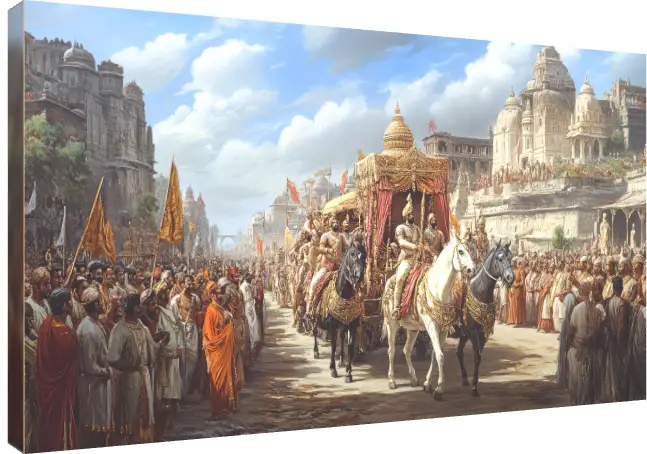 Ancient City Royal Procession Print | PrintPosters.in