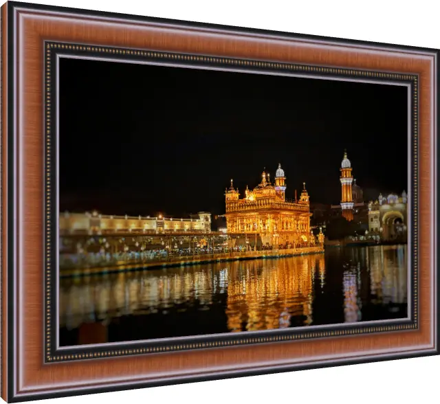 Serene Amrit Sarovar Golden Temple Print — photo frame preview | PrintPosters.in