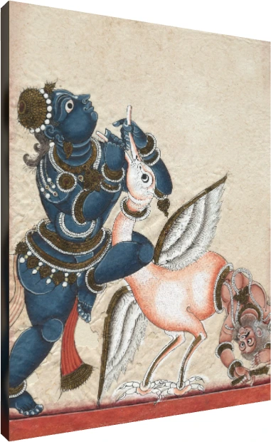 Krishna Vanquishing Bakasura Canvas Print wall art print | PrintPosters.in