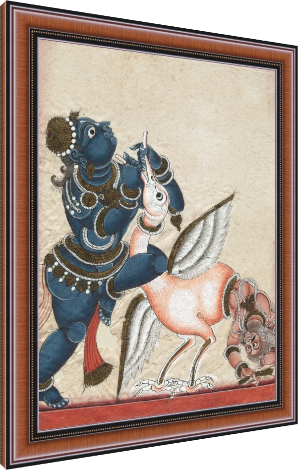 Krishna Vanquishing Bakasura Canvas Print wall art print — photo frame preview | PrintPosters.in