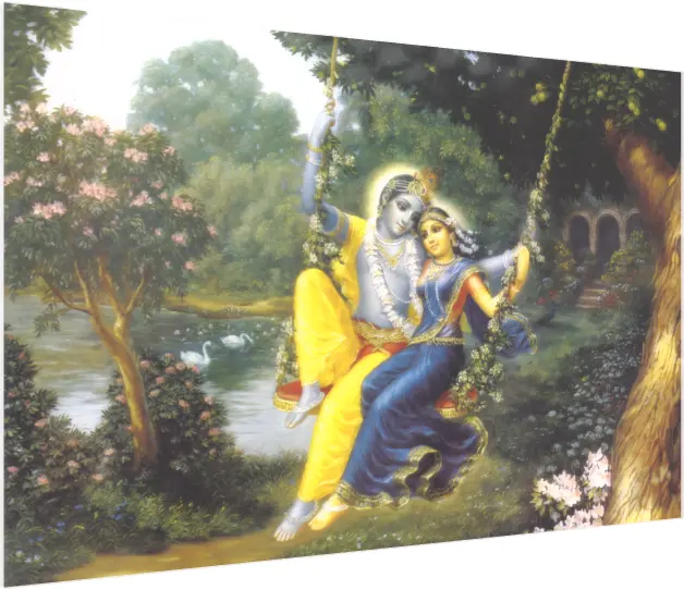 Lord Krishna Divine Flute Canvas — acrylic preview | PrintPosters.in
