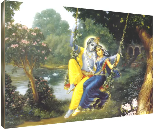 Lord Krishna Divine Flute Canvas | PrintPosters.in