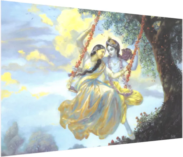 Serene Lord Krishna Canvas Print — acrylic preview | PrintPosters.in