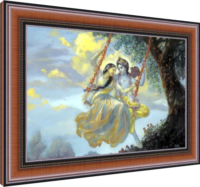 Serene Lord Krishna Canvas Print — photo frame preview | PrintPosters.in