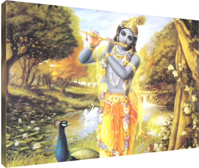 Krishna Gopal with Sacred Cow Art | PrintPosters.in
