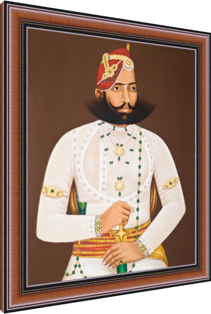 Portrait of Kunwar Sabal Singh Canvas Print wall art print — photo frame preview | PrintPosters.in