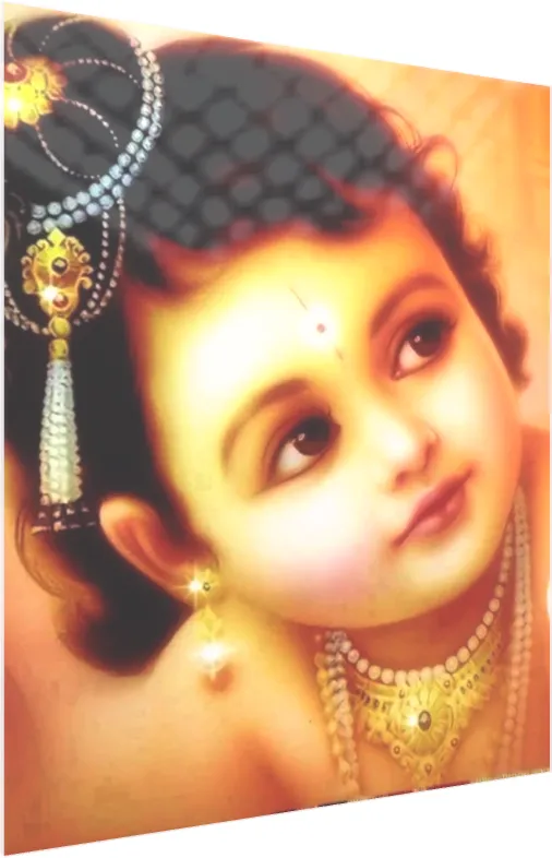 Celestial Radha Krishna Love Print wall art print — acrylic preview | PrintPosters.in