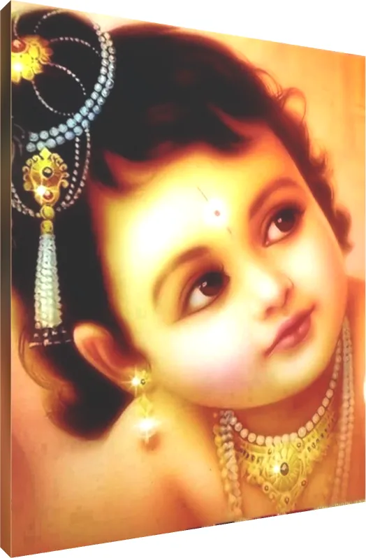 Celestial Radha Krishna Love Print wall art print | PrintPosters.in