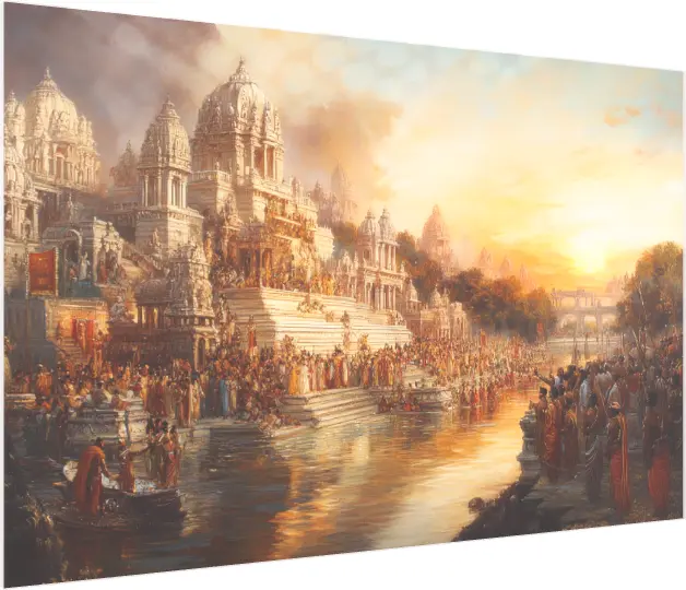 Divine Lord Ram Traditional Portrait — acrylic preview | PrintPosters.in