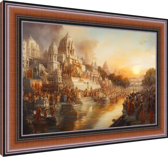 Divine Lord Ram Traditional Portrait — photo frame preview | PrintPosters.in