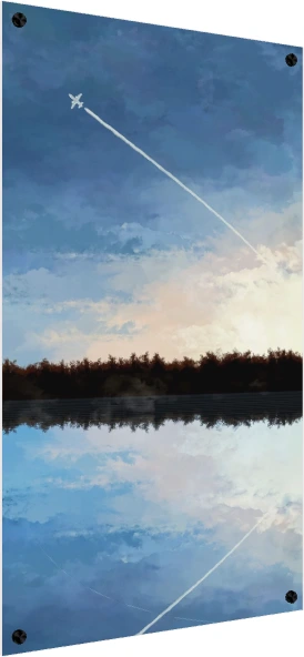 Abstract Sky Reflection Lake Landscape — acrylic preview | PrintPosters.in