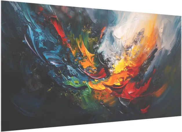 Colorful Abstract Bird Wall Art — acrylic preview | PrintPosters.in