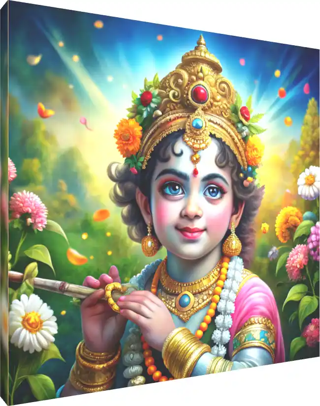 Sunlit Devotion Radiant Floral Portrait | PrintPosters.in