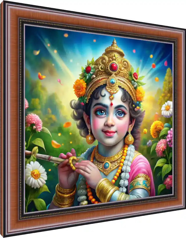 Sunlit Devotion Radiant Floral Portrait — photo frame preview | PrintPosters.in