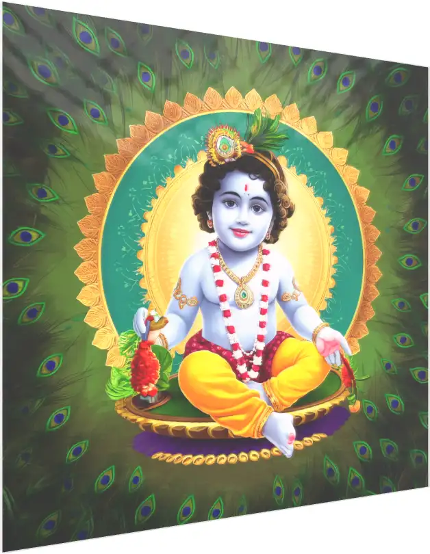 Divine Deity in Lotus Mandala Canvas — acrylic preview | PrintPosters.in