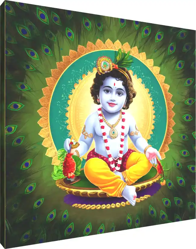 Divine Deity in Lotus Mandala Canvas | PrintPosters.in