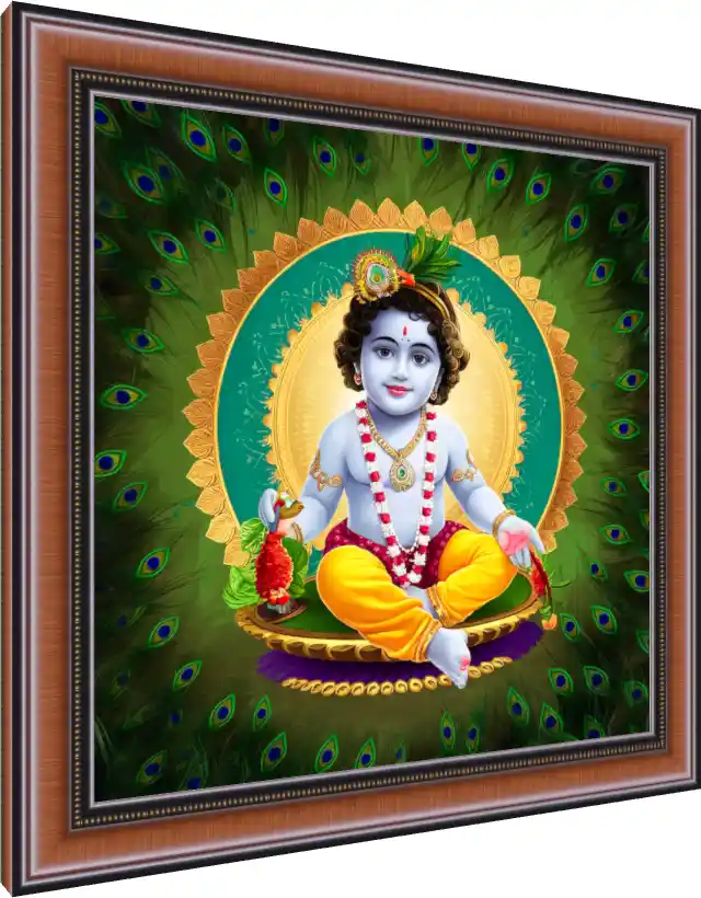 Divine Deity in Lotus Mandala Canvas — photo frame preview | PrintPosters.in