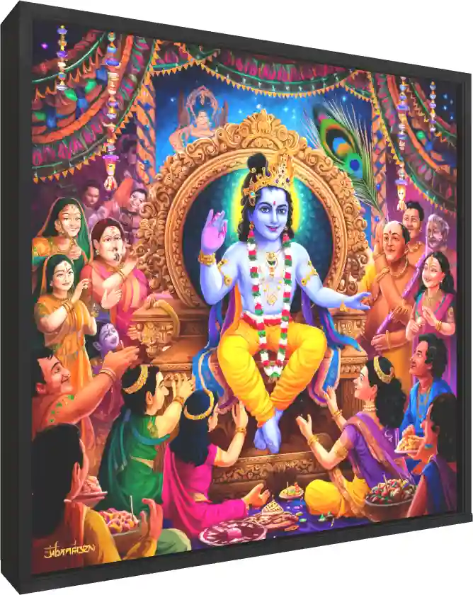 Divine Spiritual Typography Painting — floater frame preview | PrintPosters.in