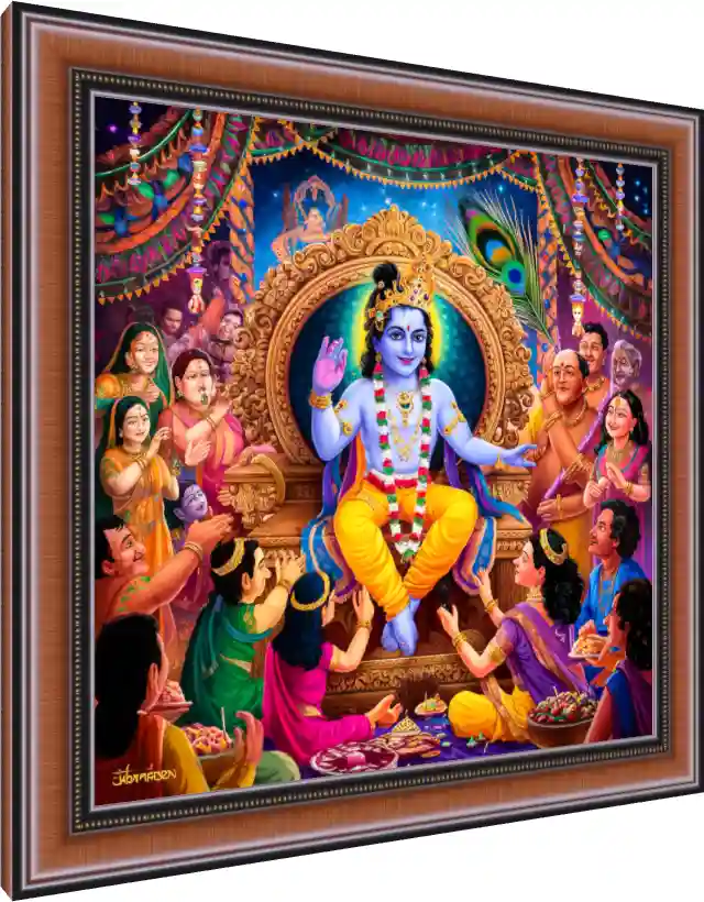Divine Spiritual Typography Painting — photo frame preview | PrintPosters.in