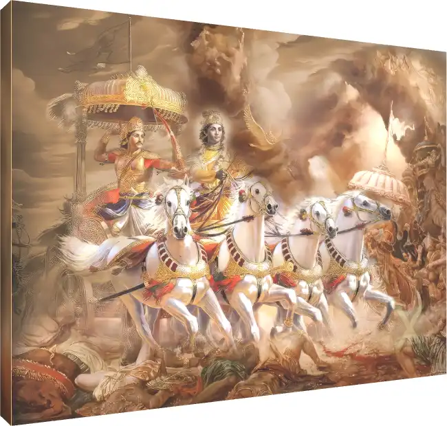 Majestic Warrior on Horseback Canvas | PrintPosters.in