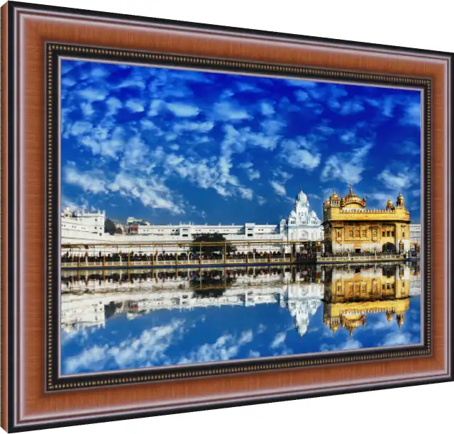 Majestic Harmandir Sahib Canvas Print — photo frame preview | PrintPosters.in