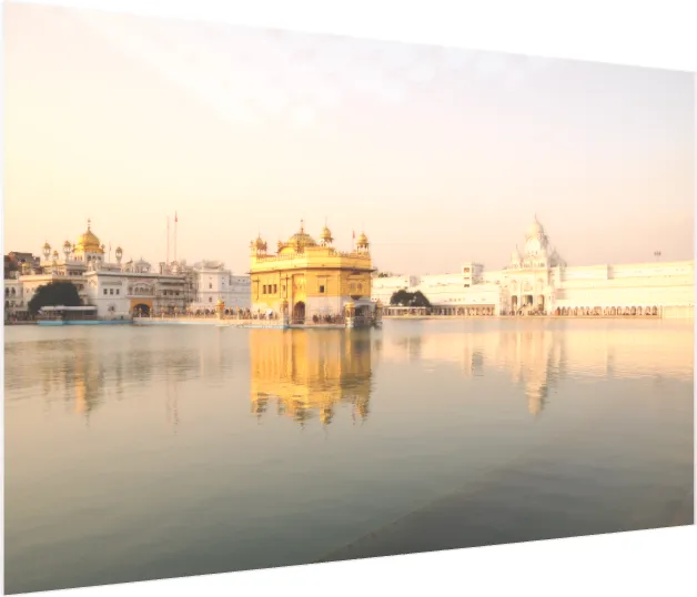 Golden Temple Architectural Beauty Art — acrylic preview | PrintPosters.in