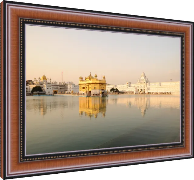 Golden Temple Architectural Beauty Art — photo frame preview | PrintPosters.in