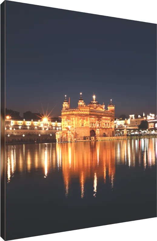 Divine Golden Temple Dawn Canvas | PrintPosters.in