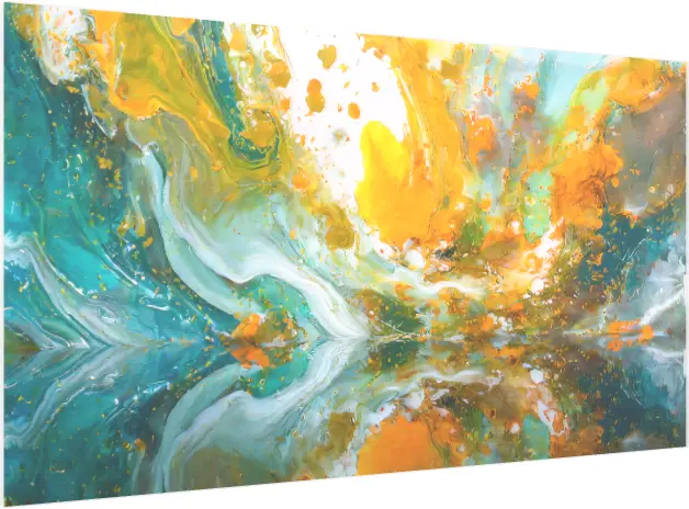 Vibrant Liquid Art Color Splash Canvas — acrylic preview | PrintPosters.in
