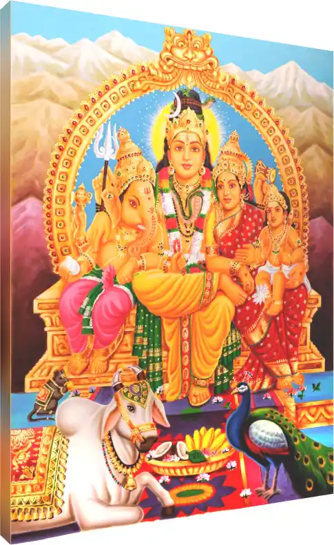 Divine Shiva Family Darbar Print | PrintPosters.in