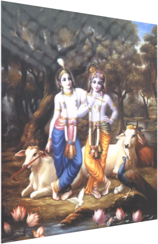 Traditional Indian Spiritual Art Canvas — acrylic preview | PrintPosters.in