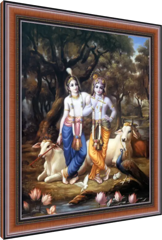 Traditional Indian Spiritual Art Canvas — photo frame preview | PrintPosters.in