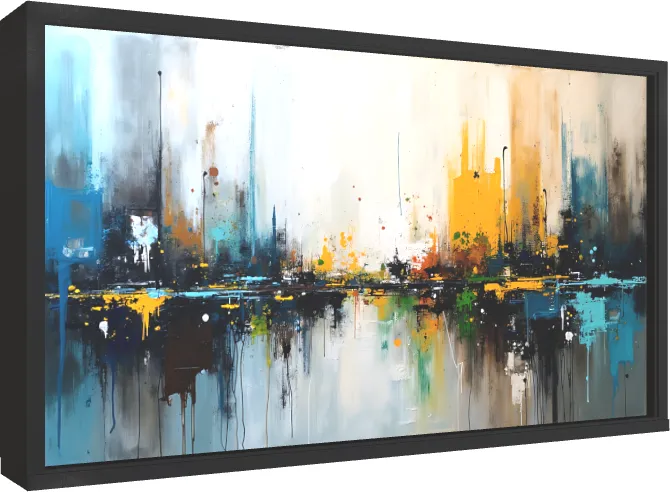 Bold Colors & Textures Modern Abstract — floater frame preview | PrintPosters.in