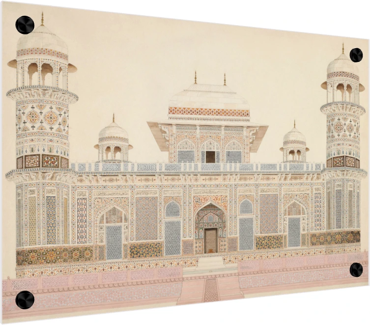 I'timad-ud-Daula's Tomb Agra Architectural Canvas wall art print — acrylic preview | PrintPosters.in