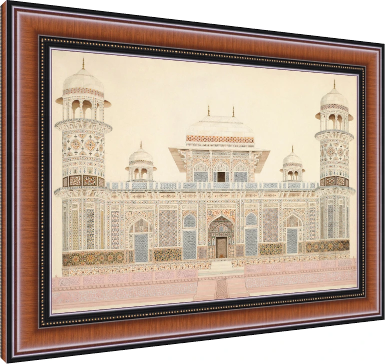 I'timad-ud-Daula's Tomb Agra Architectural Canvas wall art print — photo frame preview | PrintPosters.in