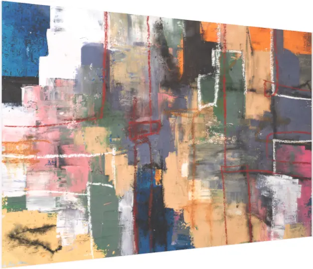 Vibrant Modern Impressionist Abstract Art — acrylic preview | PrintPosters.in
