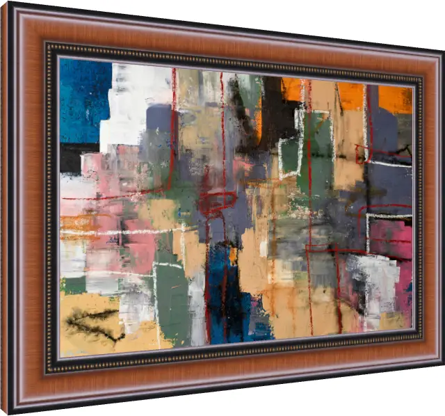 Vibrant Modern Impressionist Abstract Art — photo frame preview | PrintPosters.in
