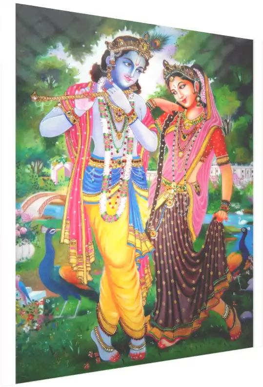Vintage Divine Deity Portrait Print — acrylic preview | PrintPosters.in