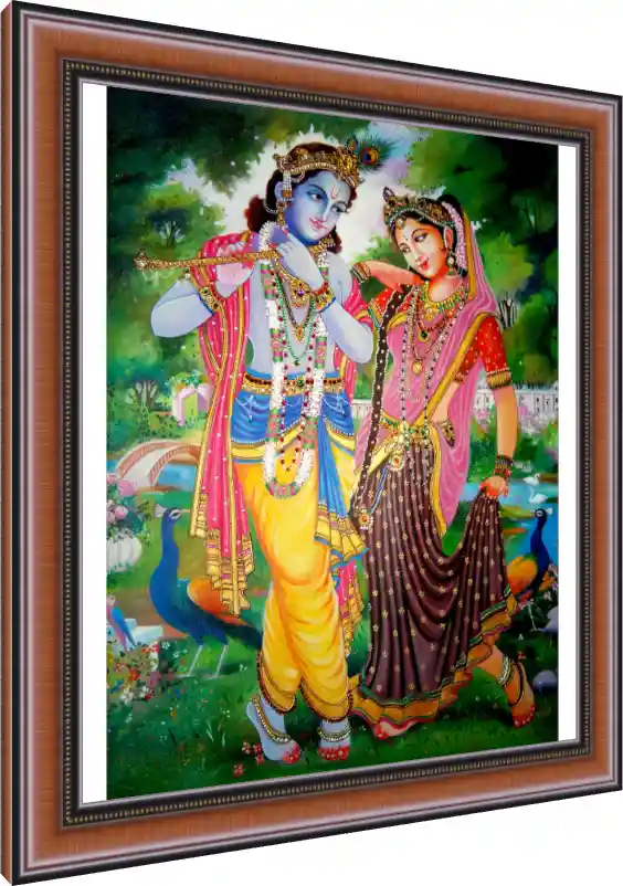 Vintage Divine Deity Portrait Print — photo frame preview | PrintPosters.in