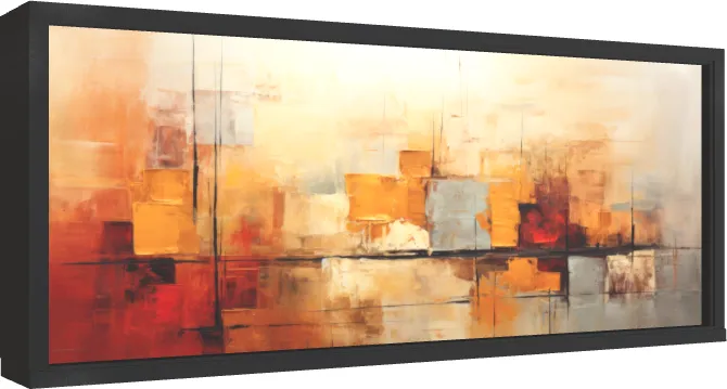 Warm Toned Textured Abstract Canvas — floater frame preview | PrintPosters.in