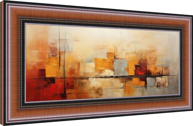 Warm Toned Textured Abstract Canvas — photo frame preview | PrintPosters.in