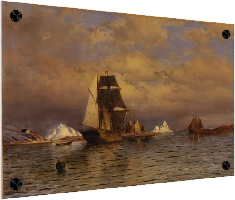 William Bradford Arctic Ships Classic Canvas wall art print — acrylic preview | PrintPosters.in