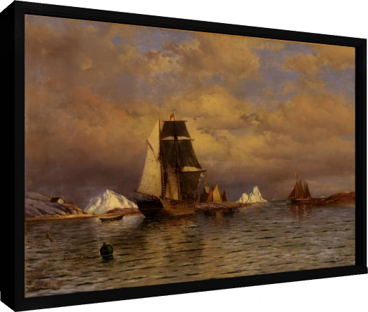 William Bradford Arctic Ships Classic — floater frame preview | PrintPosters.in