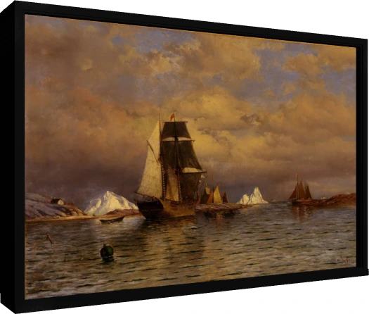 William Bradford Arctic Ships Classic Canvas wall art print — floater frame preview | PrintPosters.in