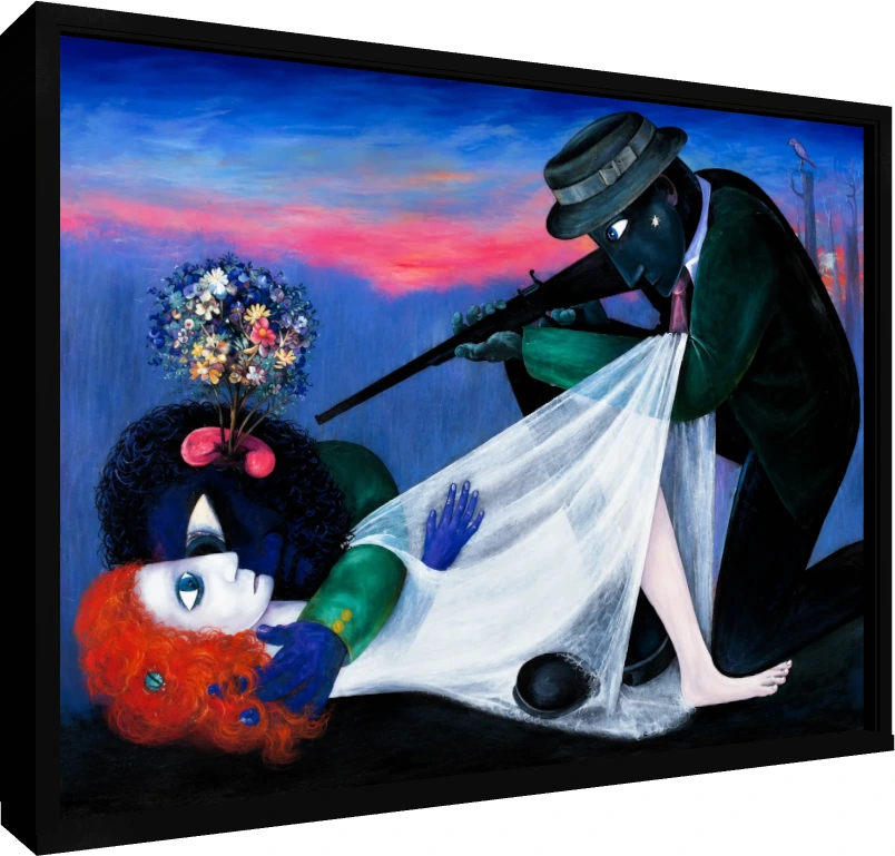 Surrealist Dreamscape Classic Canvas Print wall art print — floater frame preview | PrintPosters.in
