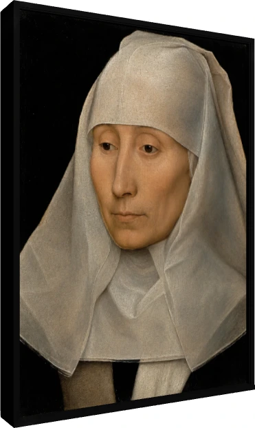 Portrait of an Old Woman Classic Canvas wall art print — floater frame preview | PrintPosters.in