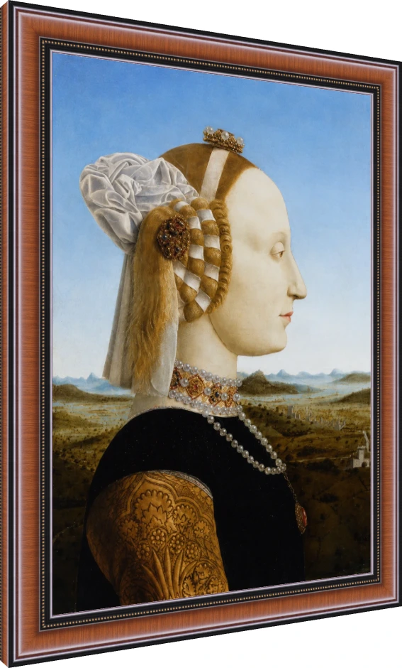 Renaissance Profile Portrait Canvas Print wall art print — photo frame preview | PrintPosters.in
