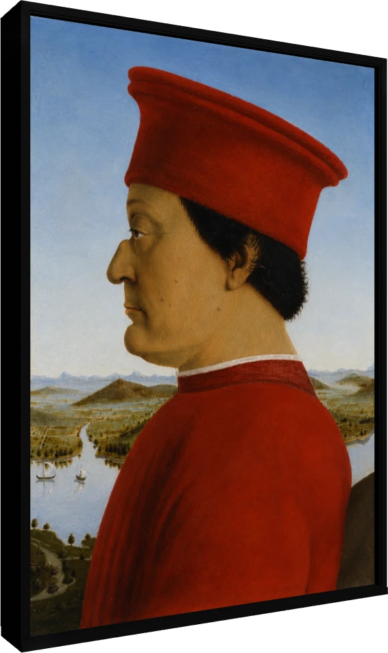 Classic Italian Nobleman Portrait Canvas wall art print — floater frame preview | PrintPosters.in