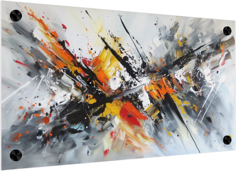 Dynamic Abstract Expressionist Canvas Art wall art print — acrylic preview | PrintPosters.in